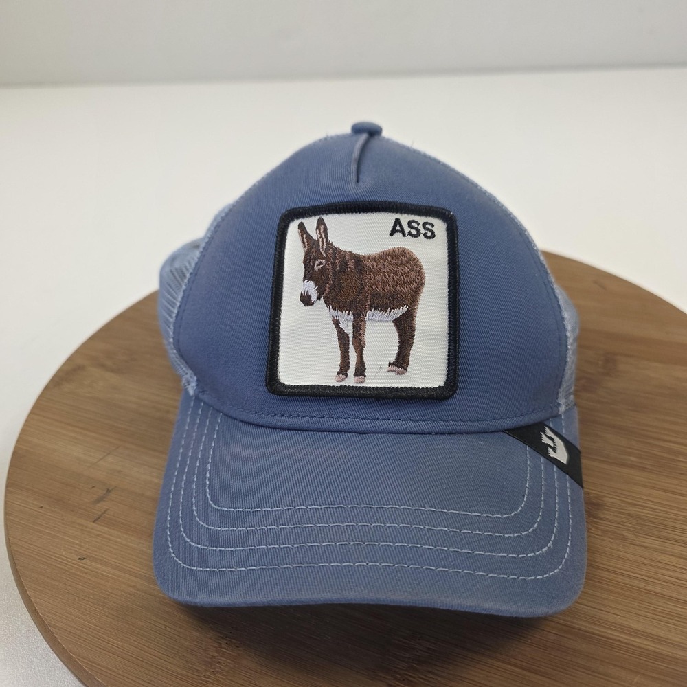 Goorin Bros Hat Cap Snap Back Blue The Farm Ass Donkey Trucker Mens One Size